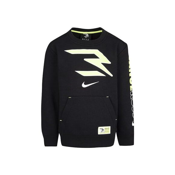 Nike 3BRAND Boys Signature Crew (Little Kids) Black 4 Little Kid
